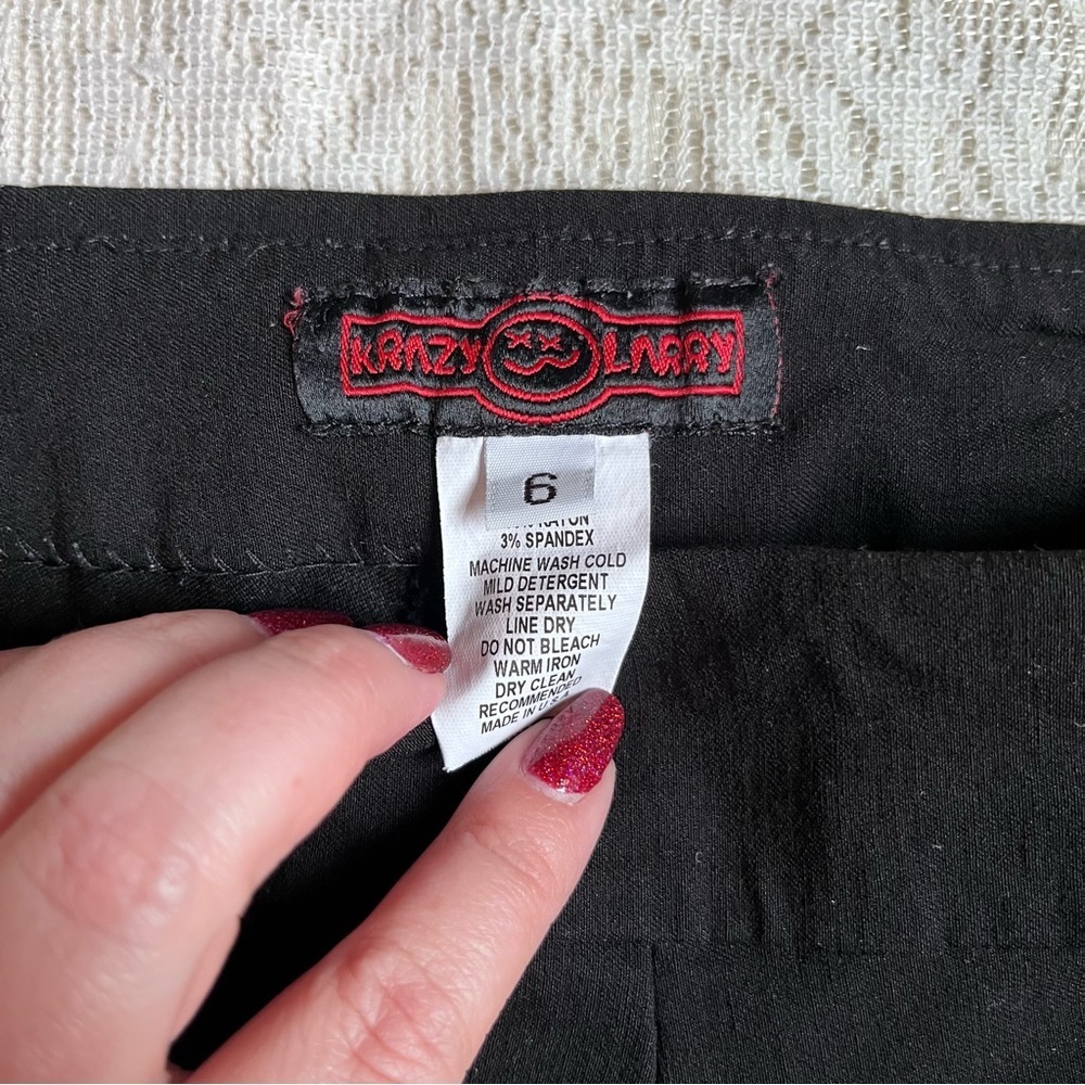Krazy Larry black pull on skinny pants - Picture 3 of 8